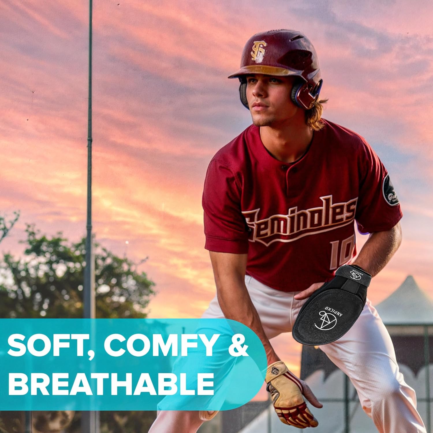 Baseball Sliding Mitt Hand Protection - Suitable Durable Softball Glove Protective Right Left Hand Guard Base Running Flexible Breathable Universal Adult Size Black - Image 8