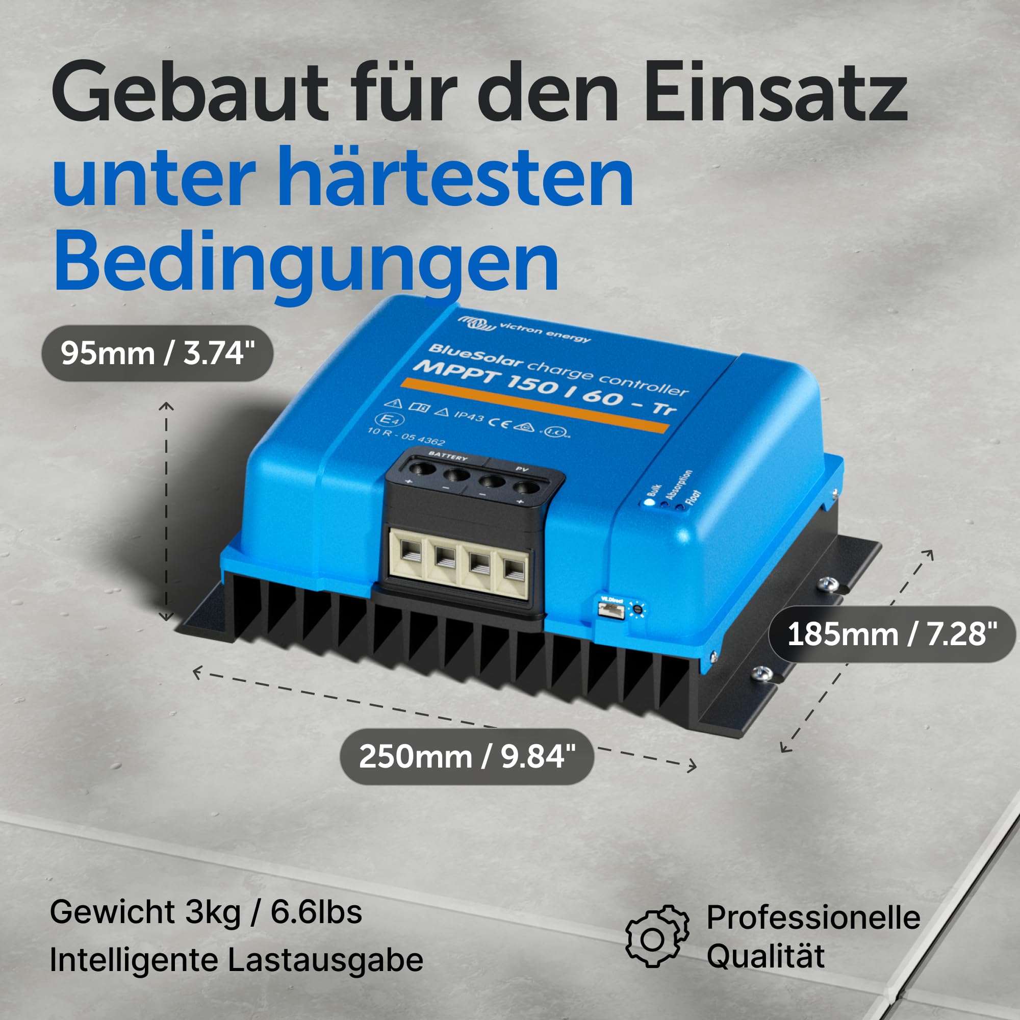 Victron Energy BlueSolar MPPT TR Solar Laderegler - 150V 60 Amp 12/24/36/48-Volt