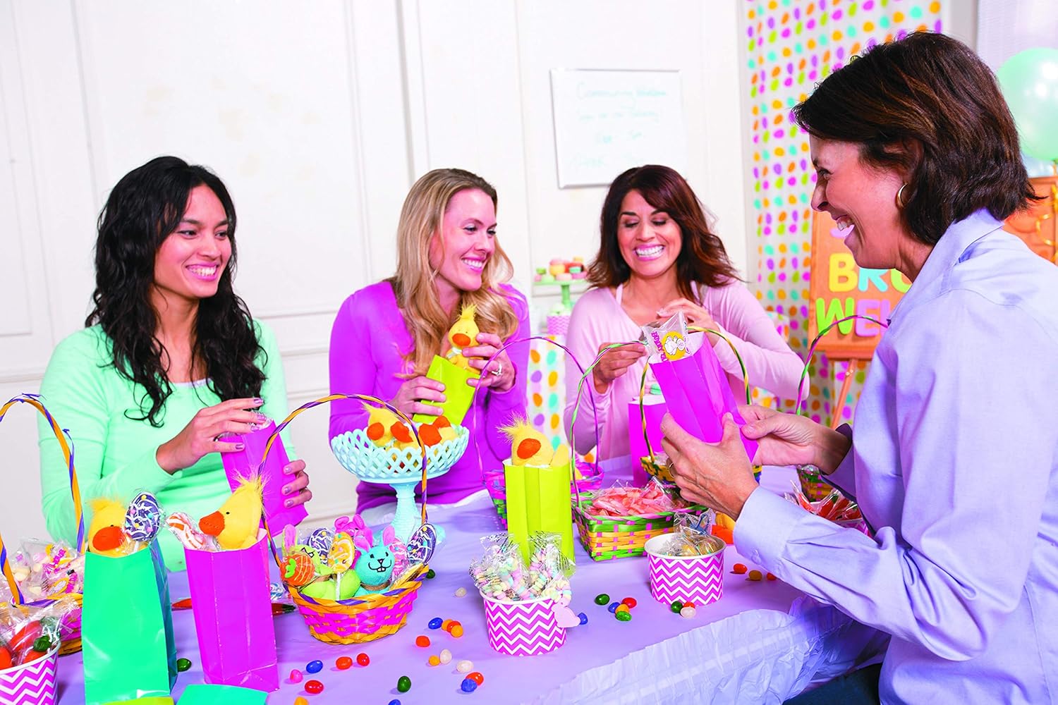 Fun Express Easter Candy Stretchable Edible Bunny Bracelets - Great for Easter Egg Hunts and Other and Spring Celebrations (12 Pieces)