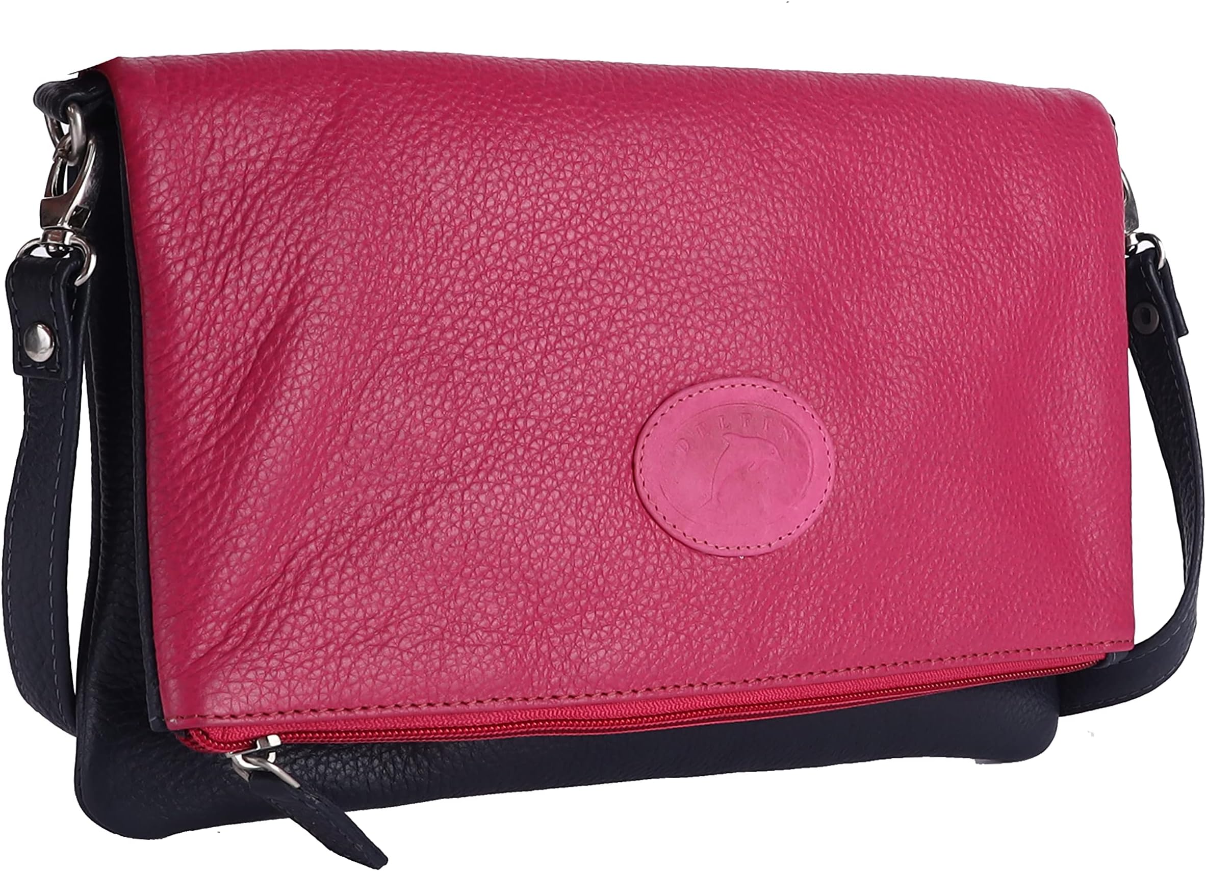 Delfin || Genuine leather shoulder bag for women || Fashionable and stylish cross body bag for women || 3 Zip pocket with huge spece and 1 big compartment ||