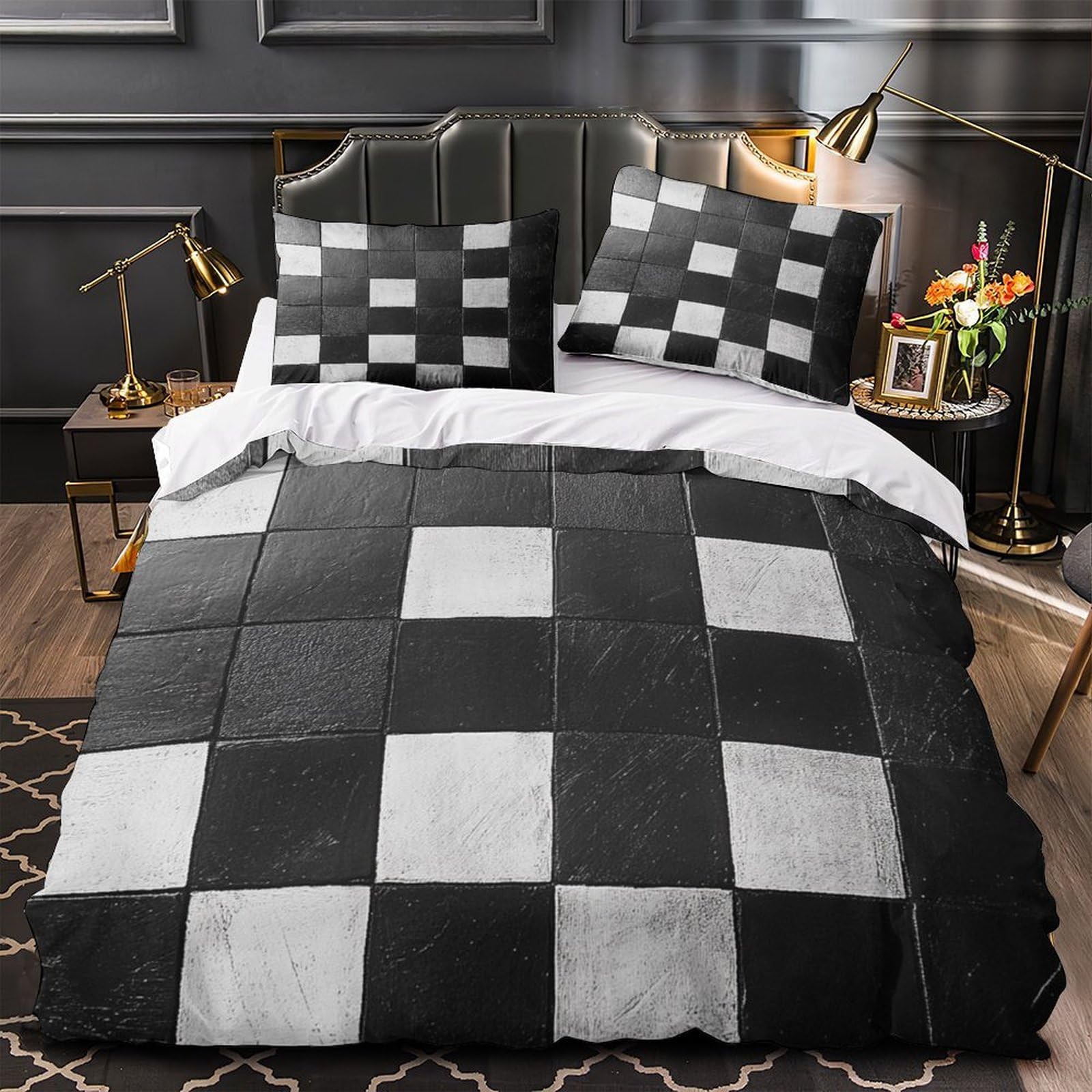 Parure de lit 3d effet haut de gamme en microfibre super douce 135x200cm