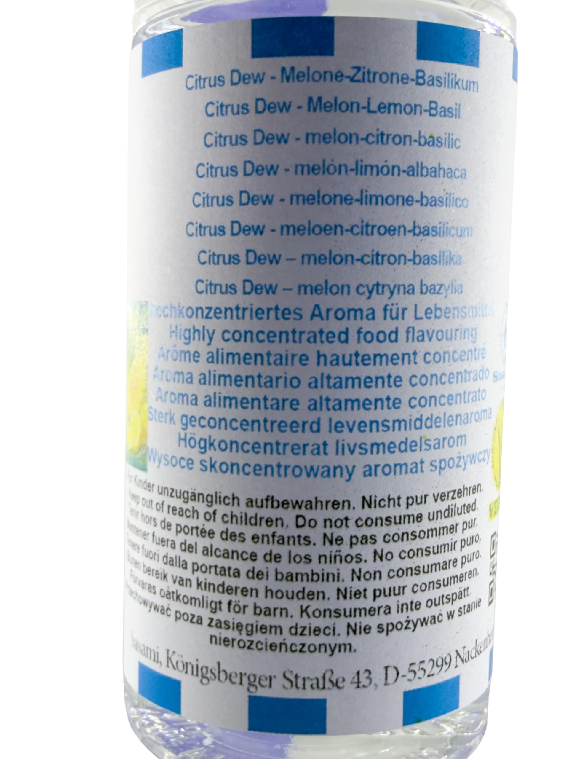 Citrus Dew - Melone-Zitrone-Basilikum Aroma Konzentrat - Vegan - Sasami - 100ml