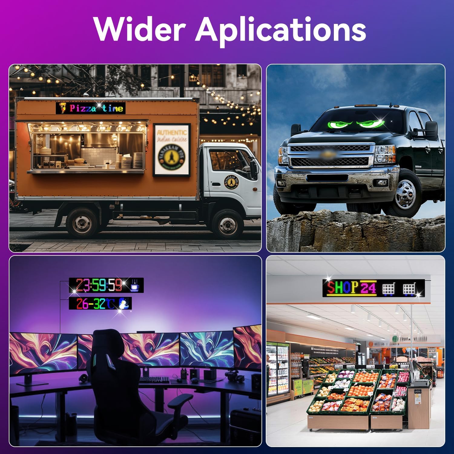 LED Sign - APP Control Scrolling&Stationary Display DIY Programmable Custom Sign Waterproof Flexible USB 5V for Window Ads,Parties Weddings Store Bar Hotel NEMGOME (Black, 27x5in)