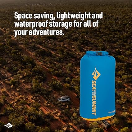 SEA TO SUMMIT - Evac Dry Bag M 13L - Space Saving Waterproof Storage Lightweight Roll Top Recycled Fabric Base Lash Point D Ring For Backpacking 22 X 20 X 459cm Turkishtile Blue 72g
