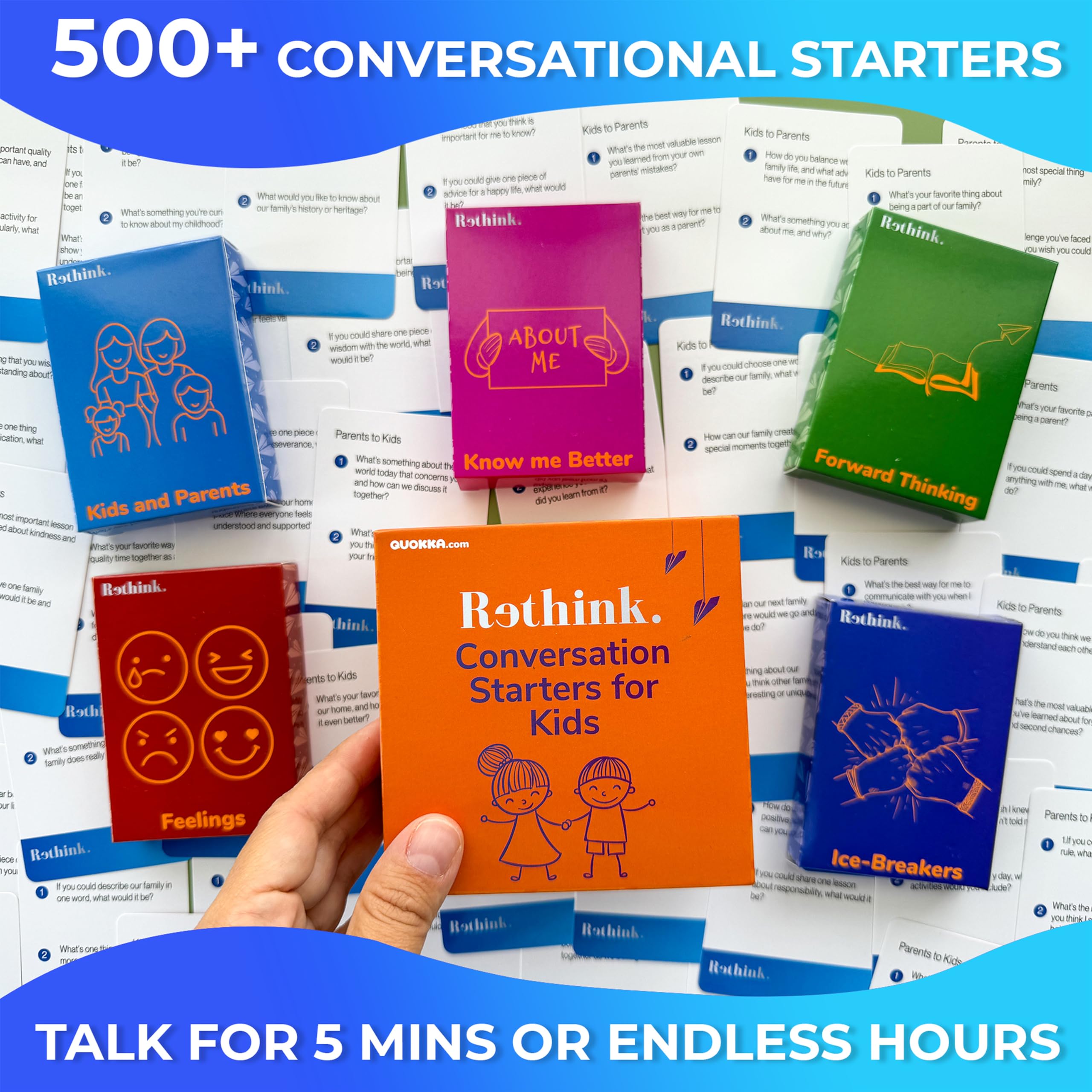Snapklik.com : Conversation Cards Game - Kids Edition 500 Questions ...