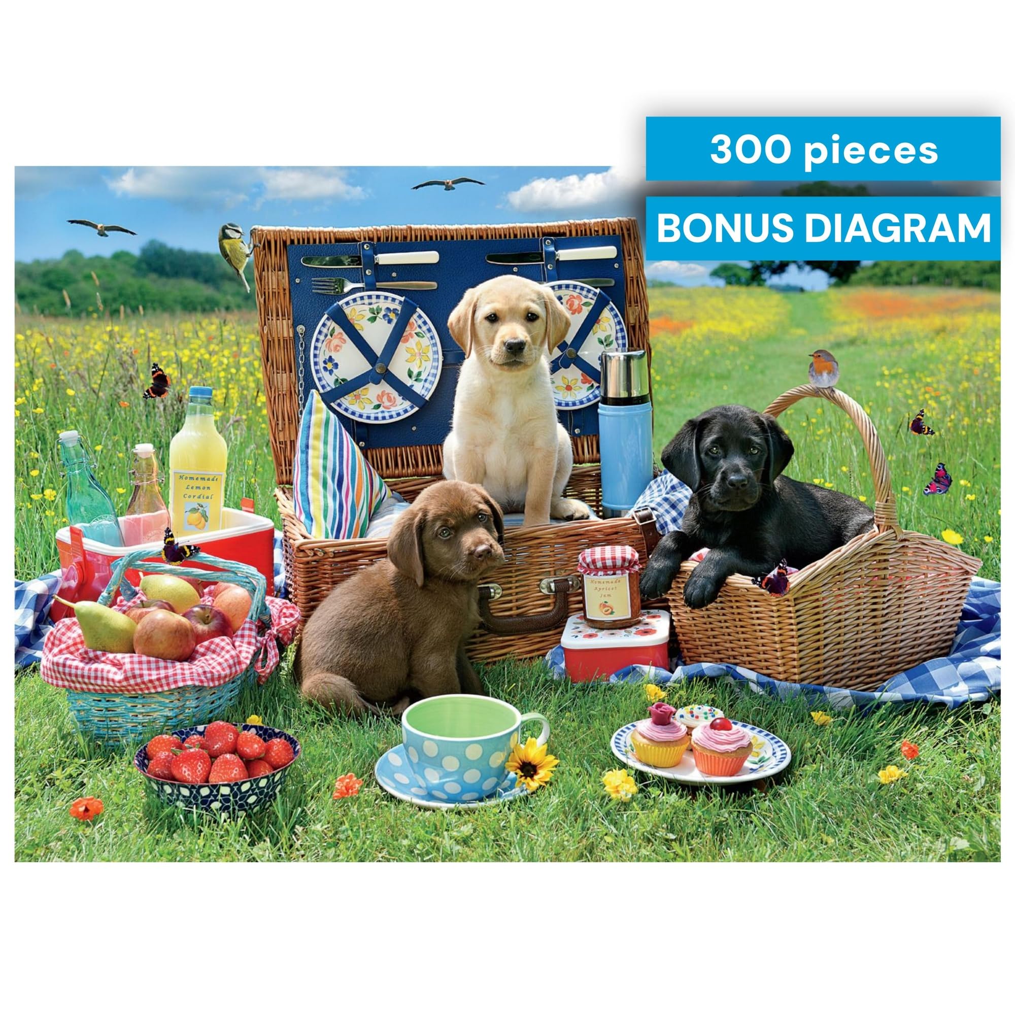 Amazon.com: Buffalo Games - Adorable Animals Puppy Park Picnic 300