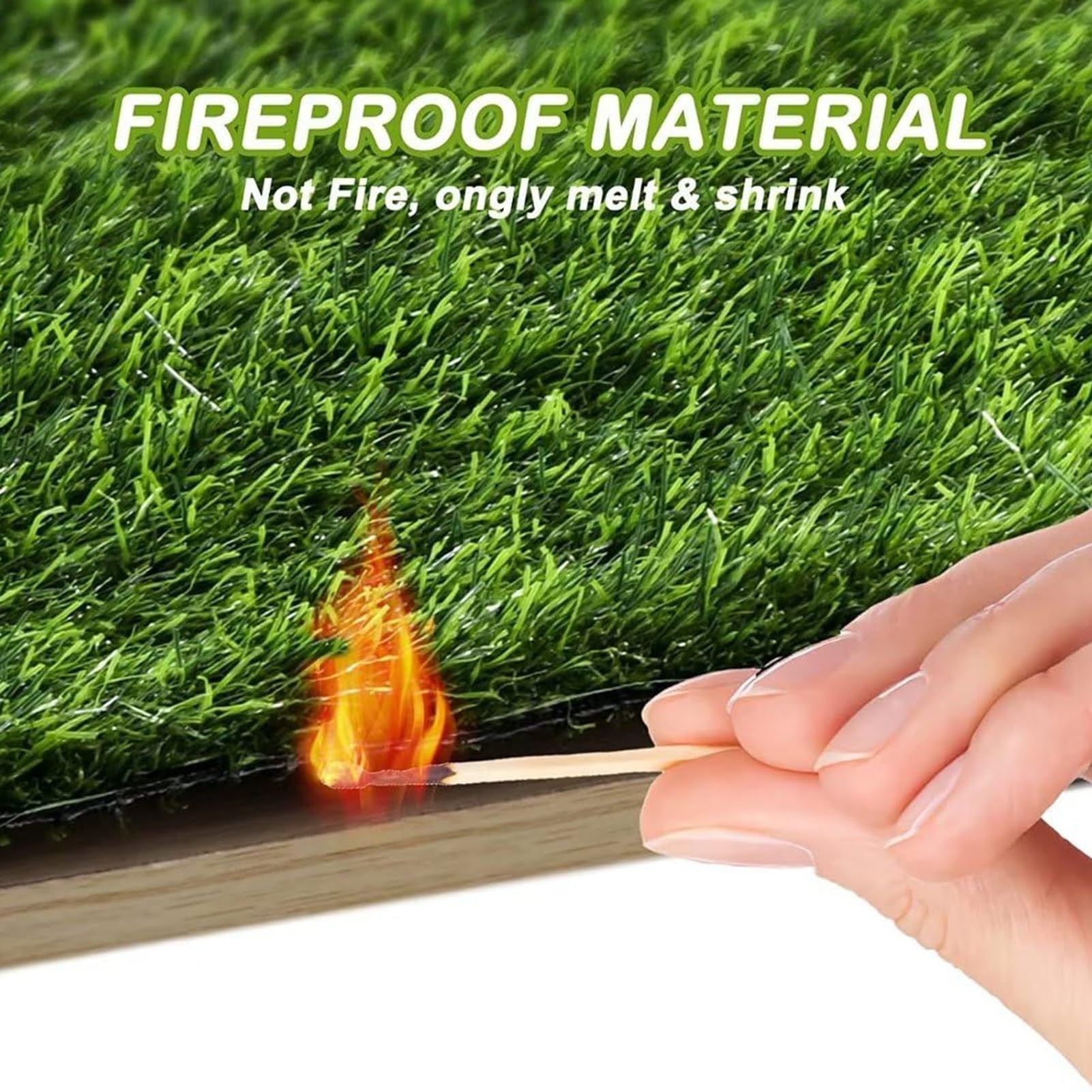 Erba Sintetica di Alta qualità da 25 mm per Uso Esterno - Prato Sintetico Realistico, Resistente ai Raggi UV, atossico, Perfetto per balconi, patii e Giardini (1x2 m/3x6 Piedi)