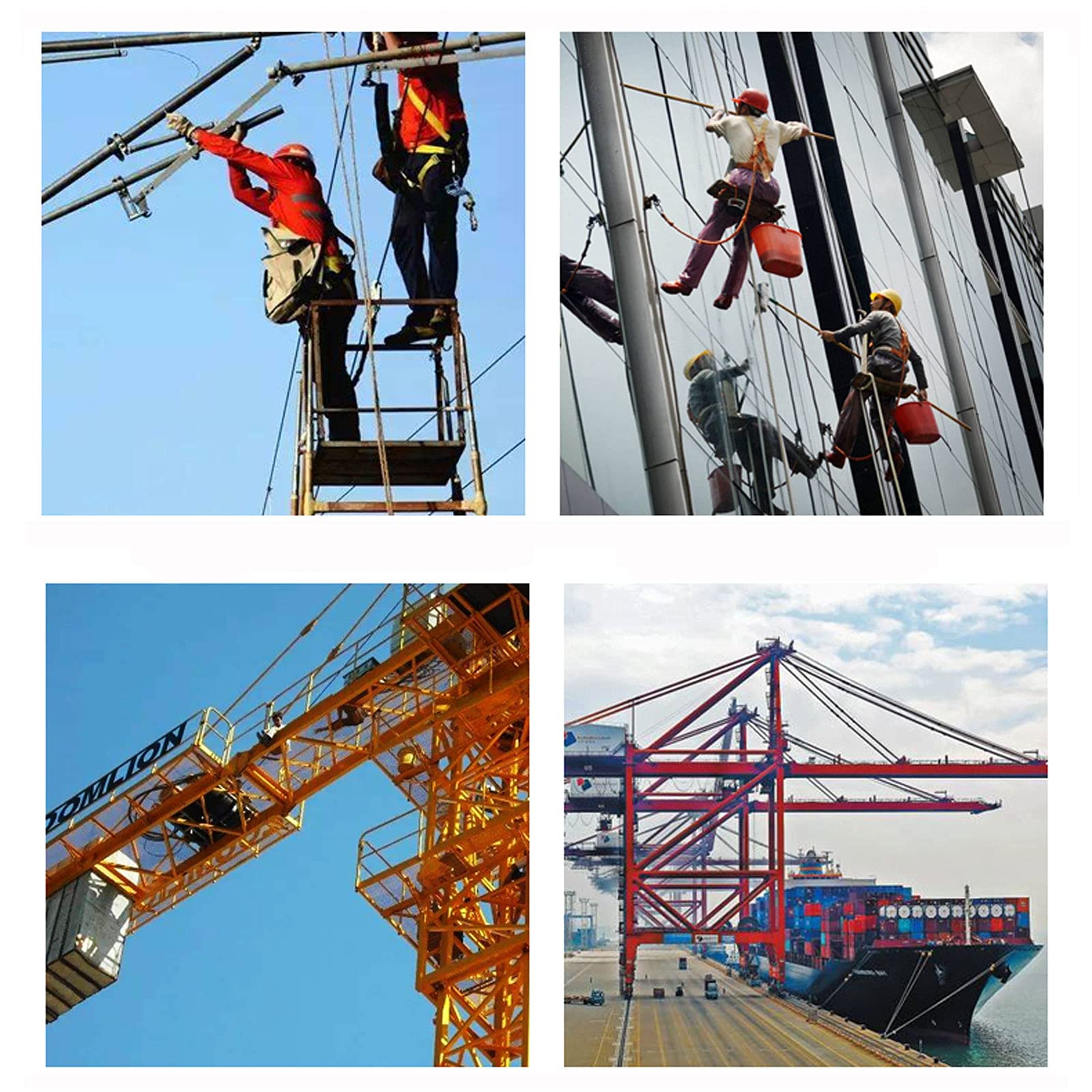 Protección contra caídas retráctil, Dispositivo de Seguridad de Altura con función de Bloqueo automático, Equipo de protección contra caídas con Cable de Acero y Gancho, 3m/5m/7m/10m/15m/20m