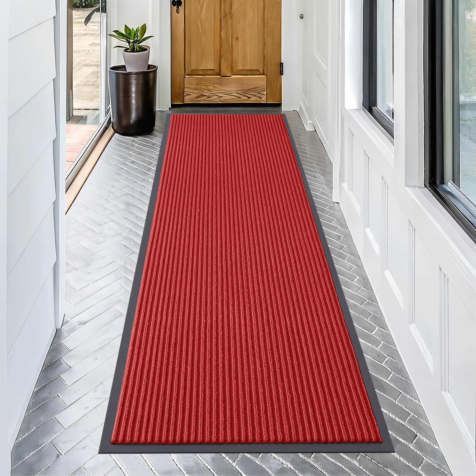 OLANLY Front Door Mat Indoor Outdoor Entrance, Waterproof Heavy Duty Doormat, Fade Resistant, Low Profile, Easy Clean Patio Porch Welcome Floor Mats for Entry, 29.5x17, Beige — view 207