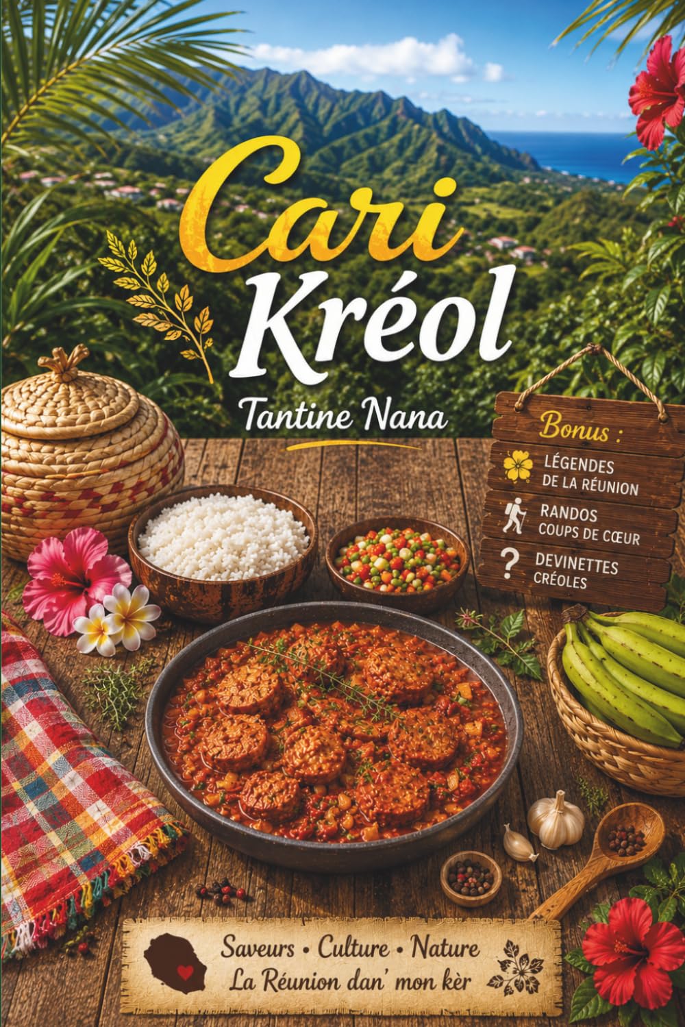 CARI KREOL: Recettes réunionnaises faciles et authentiques : rougails, caris, bouillons et cuisine créole traditionnelle