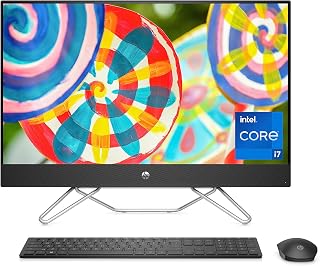 HP All-in-One Bundle PC, 27" FHD Micro-Edge Display, 12th Generation Intel Core i7 Processor, Iris X Graphics, 12 GB RAM, 256 GB SSD+1 TB, Windows 11 Pro OS, Wi-Fi (27-cb1072, 2022)