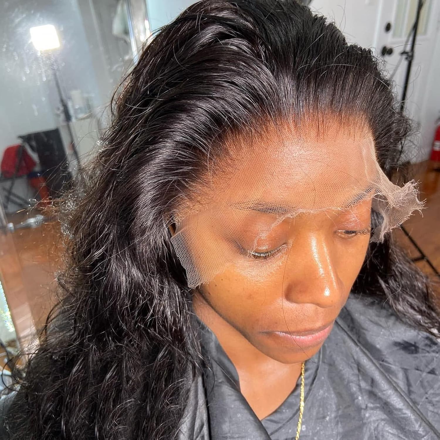 MEODI 13x4 HD Lace Frontal With The Cap On, Straight Human Hair HD Closure,Real Ultra Thin Swiss HD 0.1mm 13x4 Skinlike Lace With Bleached Knots, Virgin hair Frontal With The Cap On 20 Inch