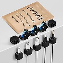 10-Pack Magnetic Cord Organizer Clips with Strong Adhesive for Cable Management