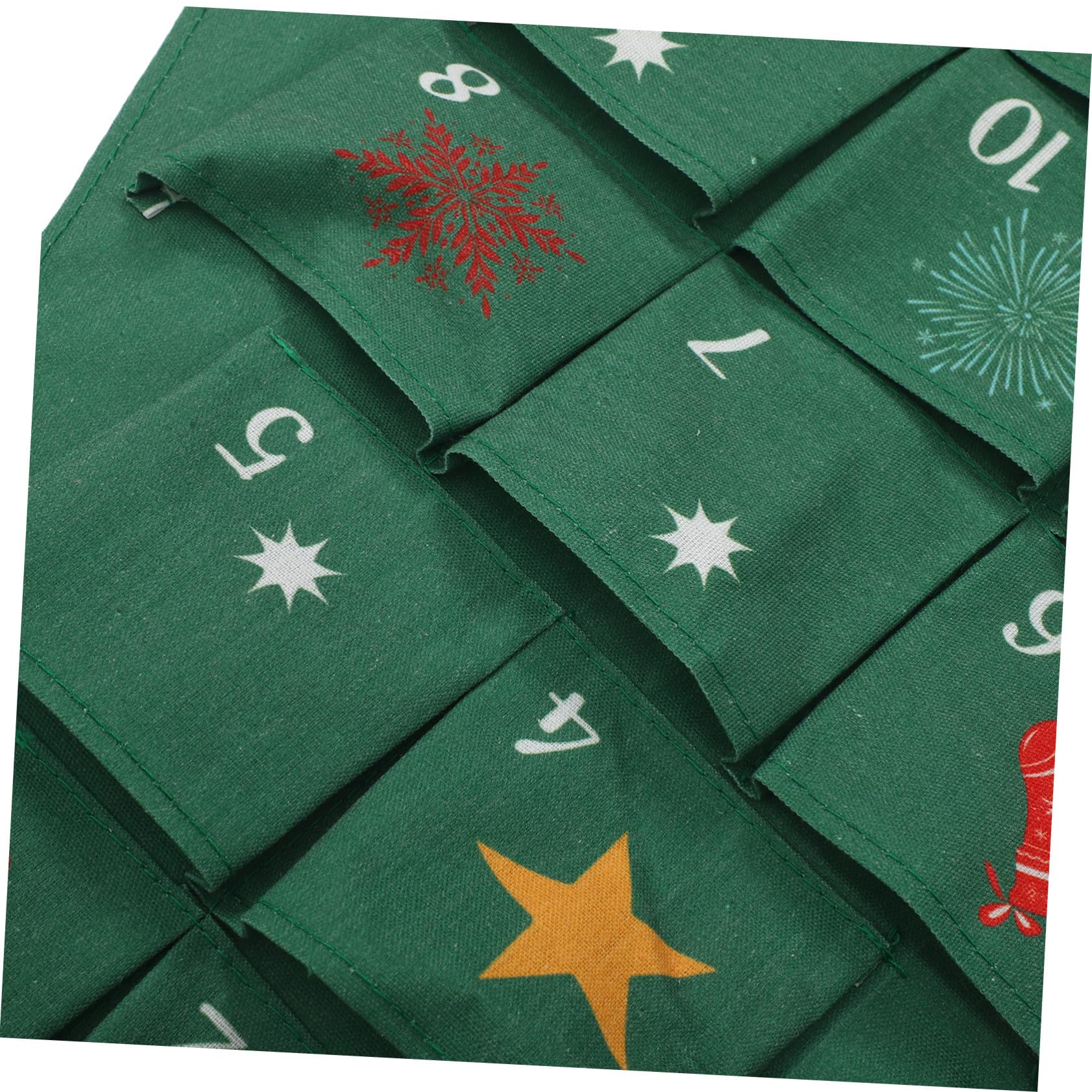 Anneome Weihnachtlicher Adventskalender Baum mit Leere Aufbewahrungstaschen Hängender Weihnachtsbaum Kalender für Wiederverwendbar Grün Tür Wanddeko Platzsparend