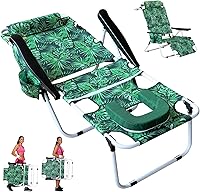 Vista 12 de ABORON - Silla de bronceado acolchada de 5 posiciones para bronceado al aire libre, paquete de 2, resistente y portátil, para tomar el sol, patio