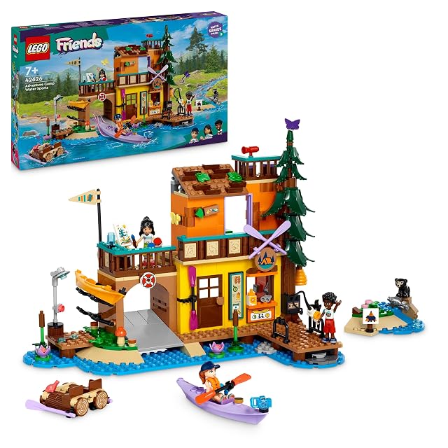 LEGO Friends Campamento de Aventura: Deportes Acuáticos con Accesorios para Kayak, Piragüismo