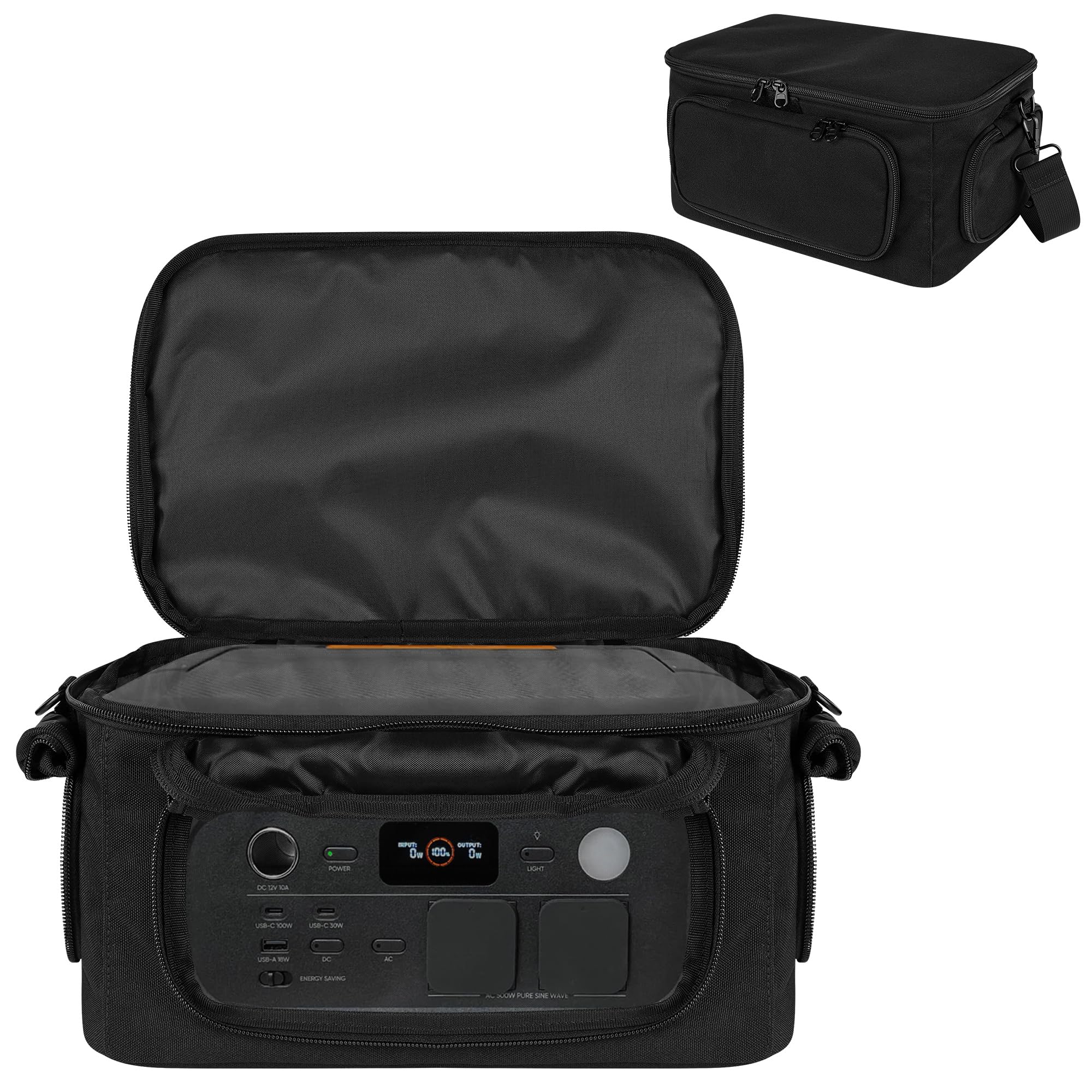 TOCCOOL Portable Power Station Cover Compatible with Jackery Explorer 500 V2 - Waterproof Dustproof Outdoor Storage Bag with Multi-Pocket Design