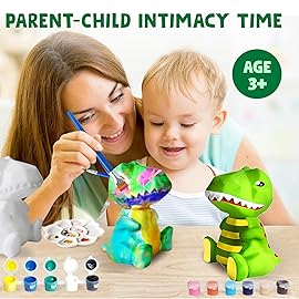 Goody King Paint Your Own Dinosaur Lamp Kit, DIY Night Light, Arts & Crafts for Teens Girls Boys, Painting Kit for Kids, Room Decorations, Christmas Crafts Birthday Gifts for Kids Ages 3 4 5 6 7 8 9