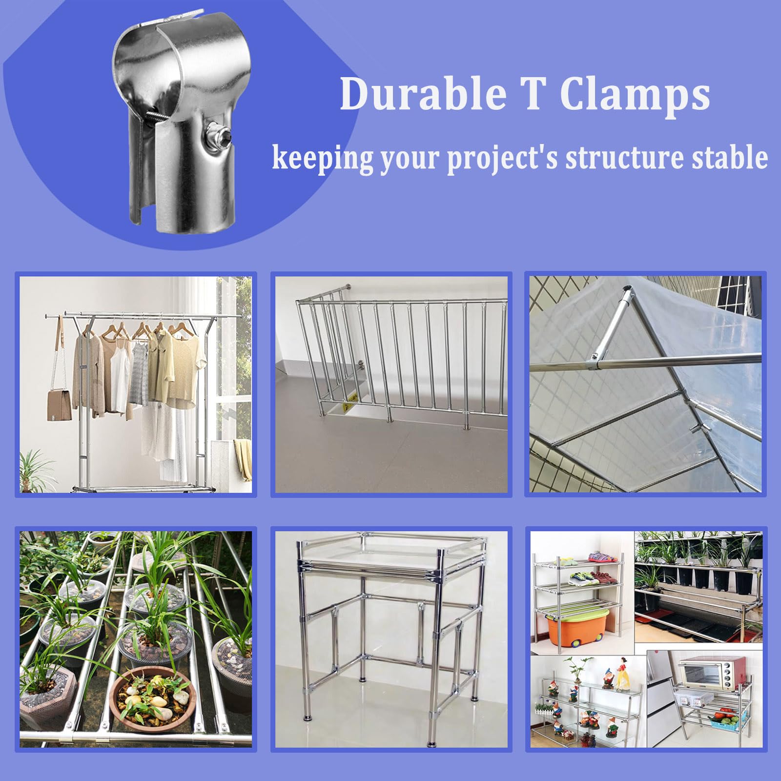 Abrazadera En T De Riel Extreo De 1-58″ X 1-58″, Abrazadera De Riel De