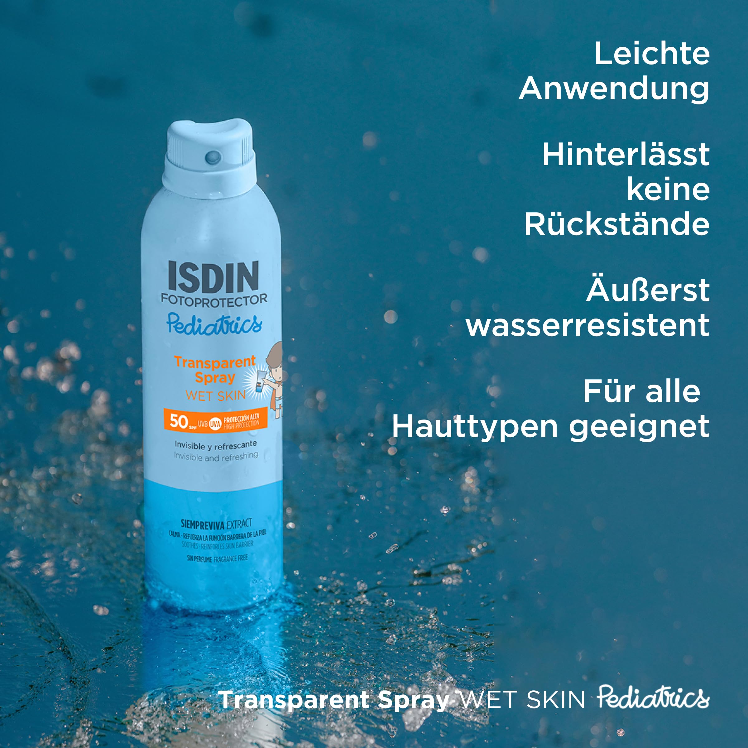 ISDIN Fotoprotector Gel Cream Pediatrics LSF 50 sonnencreme (250ml) | Pflegt wie eine Creme und zieht schnell ein wie ein Gel