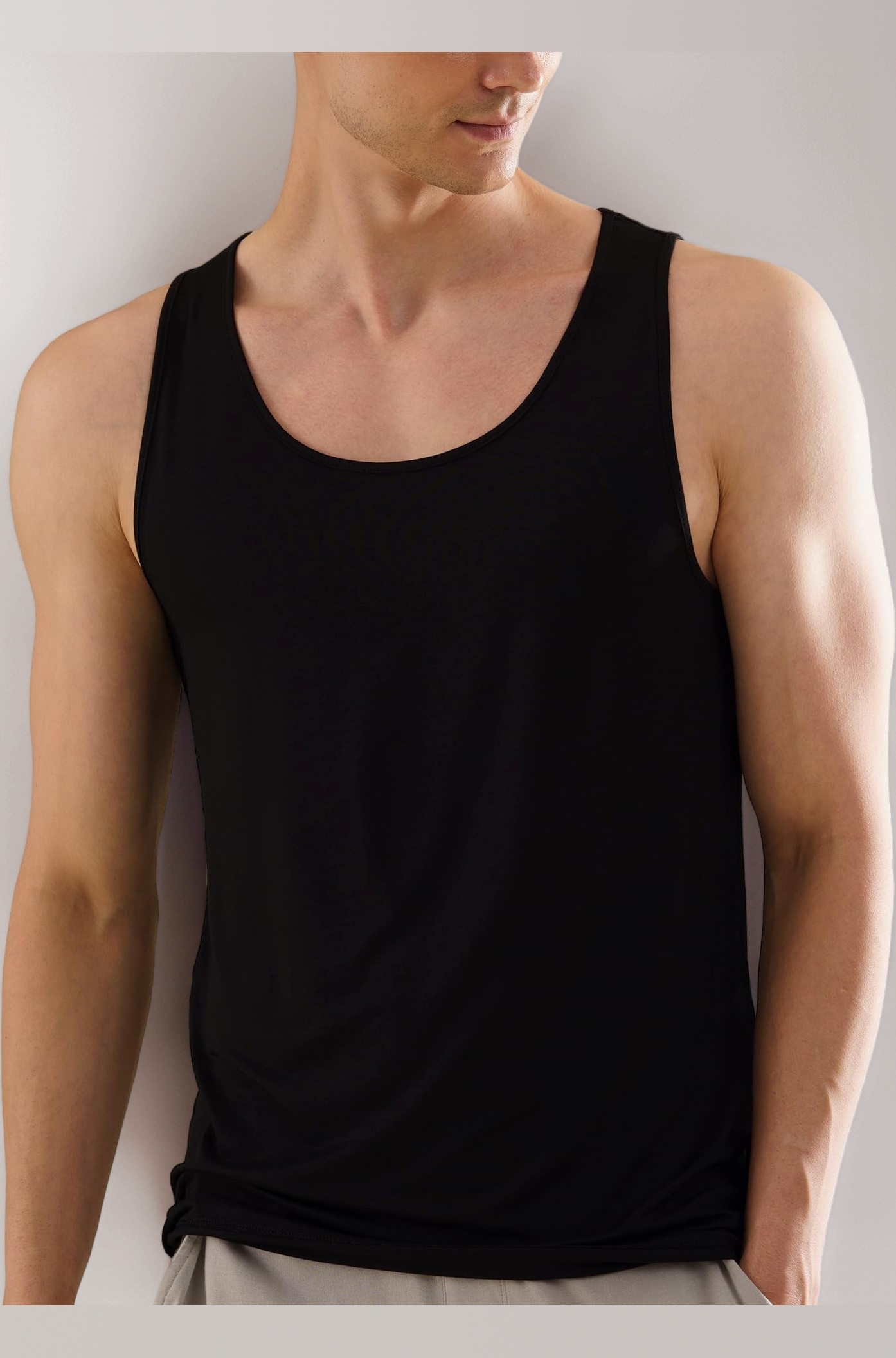 Neo-Skin Round Neck Vest, Anti-Bacterial, Thermoregulating, Bamboo Spandex Shape Retaining Baniyan for Man, Soft and Sustainable Inner for Men