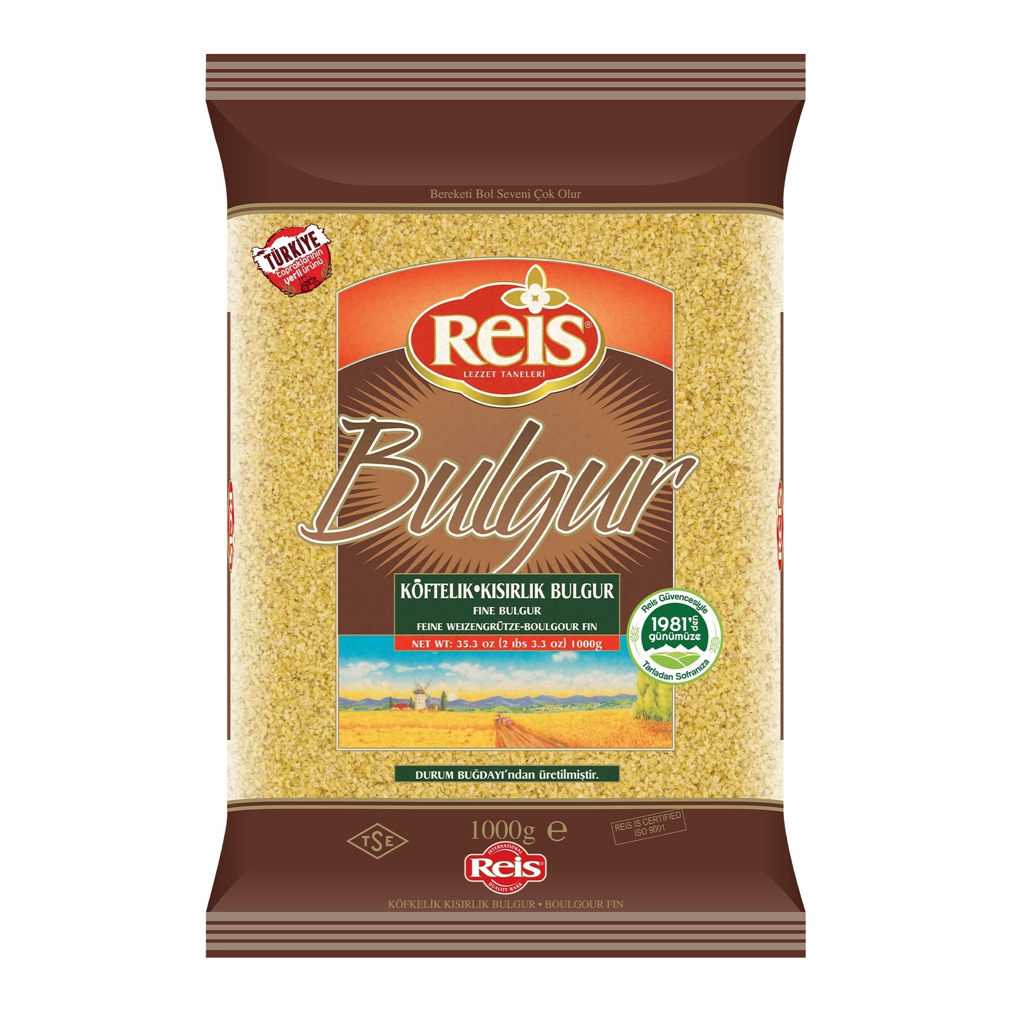 Reis Turkish Fine Bulgur for Meatball, 1000 gr x 2 pieces