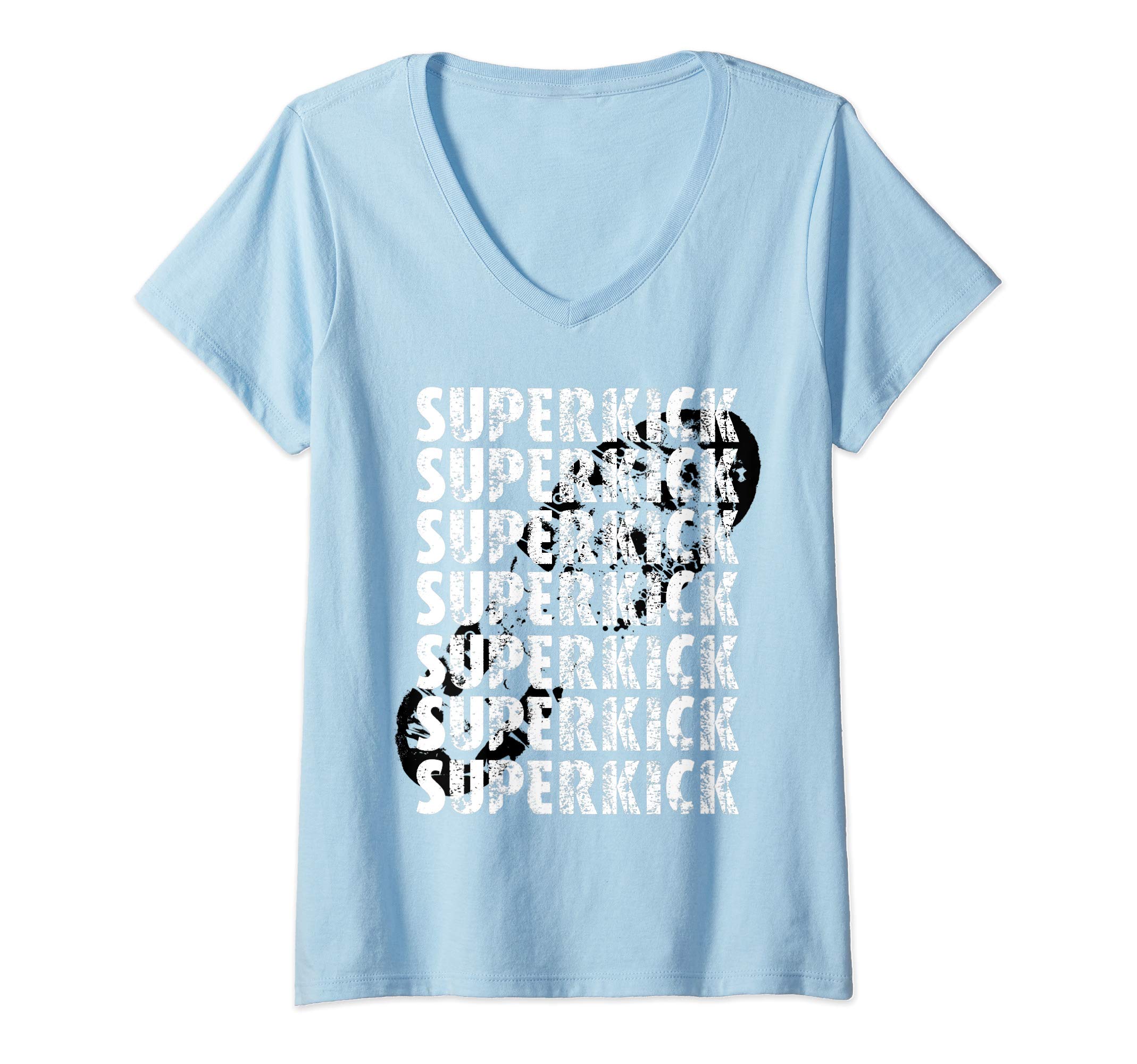 Womens Superkick Super Kick Pro Wrestling Gift V-Neck T-Shirt