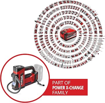 Einhell CE-CC 18/23 D Li-Solo Power X-Change Akülü Araç Kompresörü (18 V, maks. 11 bar, LCD ekranlı dijital basınç göstergesi, otomatik kapanma, akü olmadan)