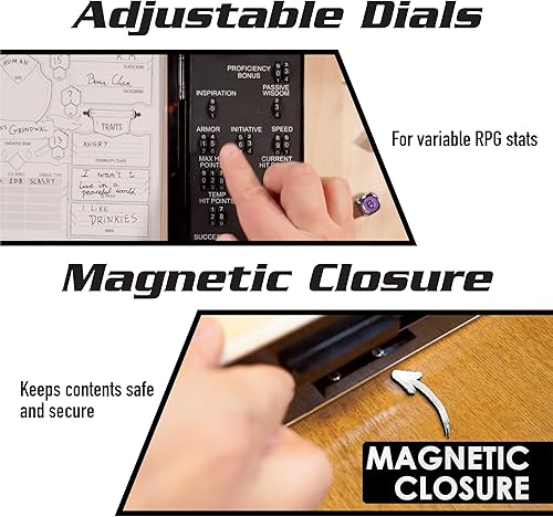 Miniatura 4 de Monster Wooden Deluxe RPG Stat Tracker - Mantén un seguimiento de las habilidades de los personajes, la moneda y más - El imprescindible para los