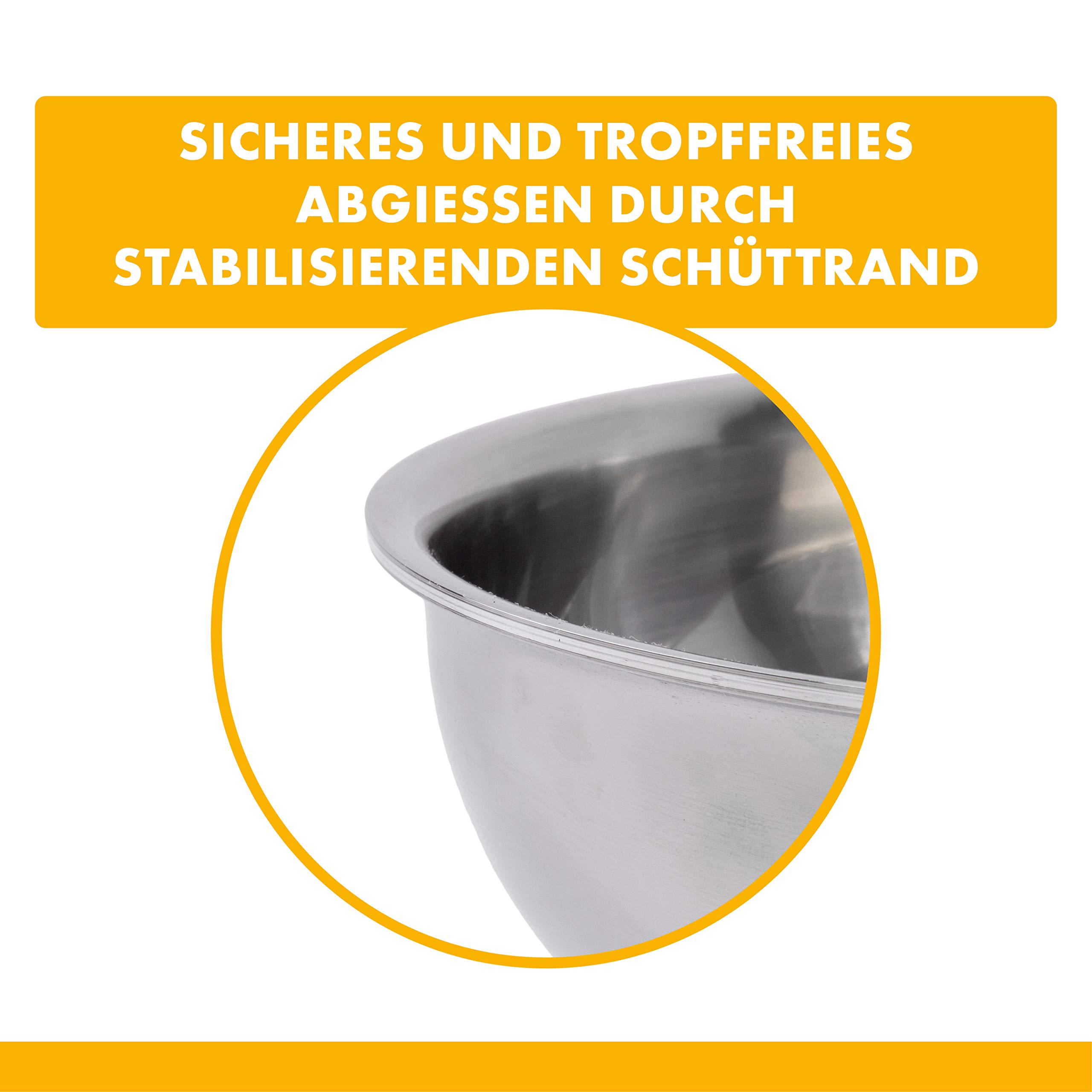 Ilios Sauteuse 20 Cm – Mehrschicht-Edelstahl, Antihaftbeschichtet, Induktionsgeeignet