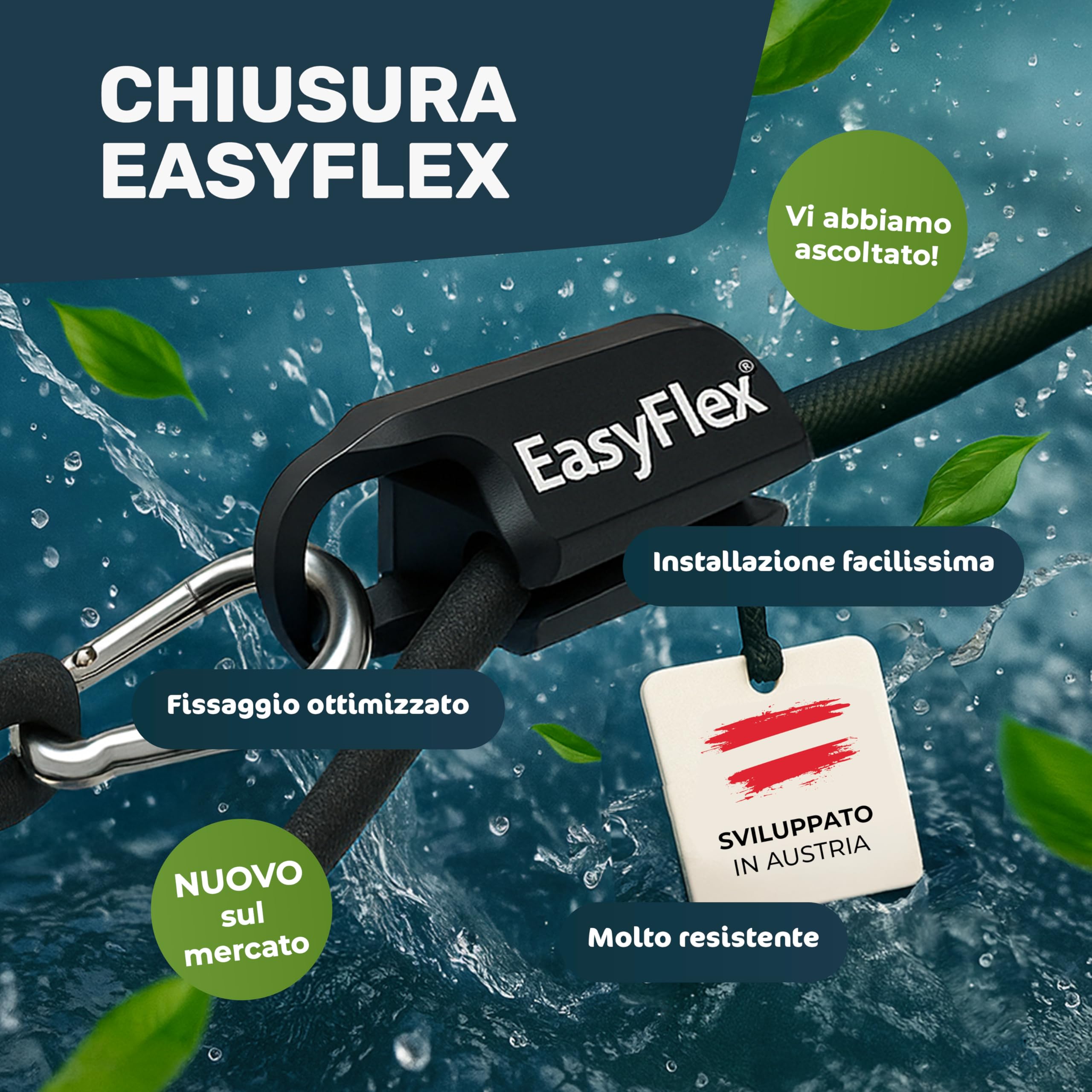 Copertura per piscina telo da silo 6x6m + chiusura EasyFlex® | Telo copripiscina oscurante contro le alghe | Copertura estiva e invernale per piscine rotonde Ø 420–520 cm