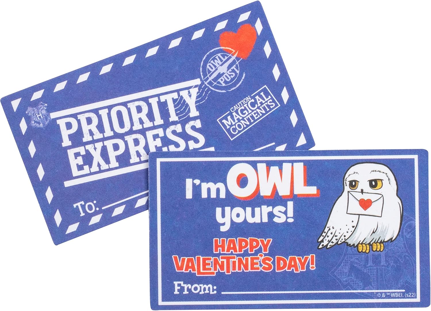 Harry Potter Hedwig Owl Valentine's Day Card Set for Kids, 28 Card Pack & Envelopes - Great for School Exchange Classroom Parties - Boys & Girls ages 4+ - Officially Licensed