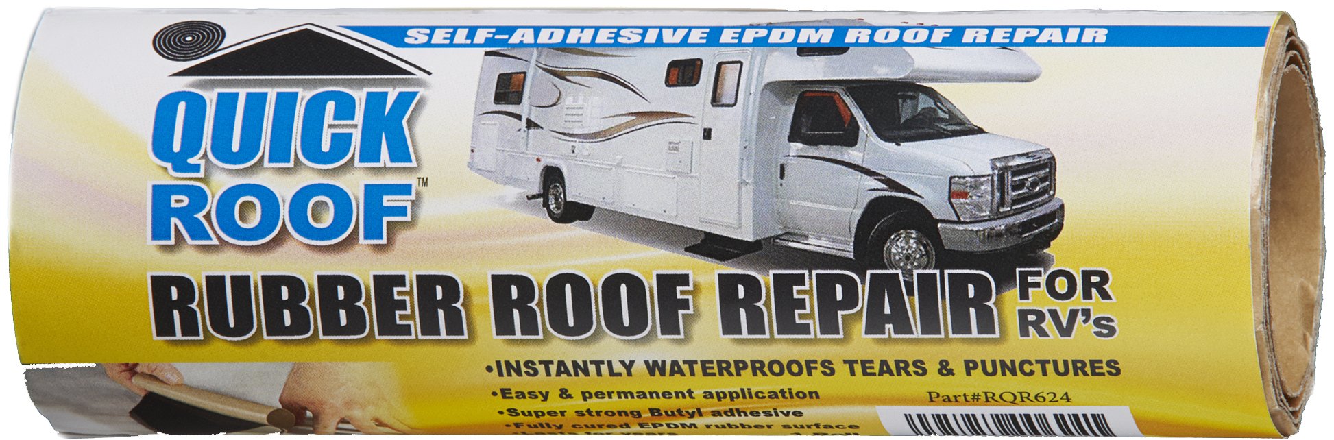 Quick-Roof CoFair Product RQR624 RV Trailer Camper Sealants Rubber Roof Repair 6