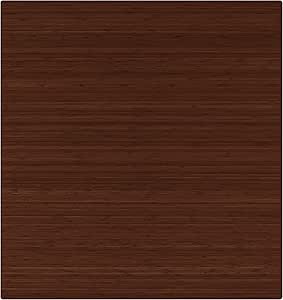 Anji Mountain Standard Bamboo Roll-Up Chairmat Without Lip, 52 x 48-Inch, 5mm Thick, Walnut