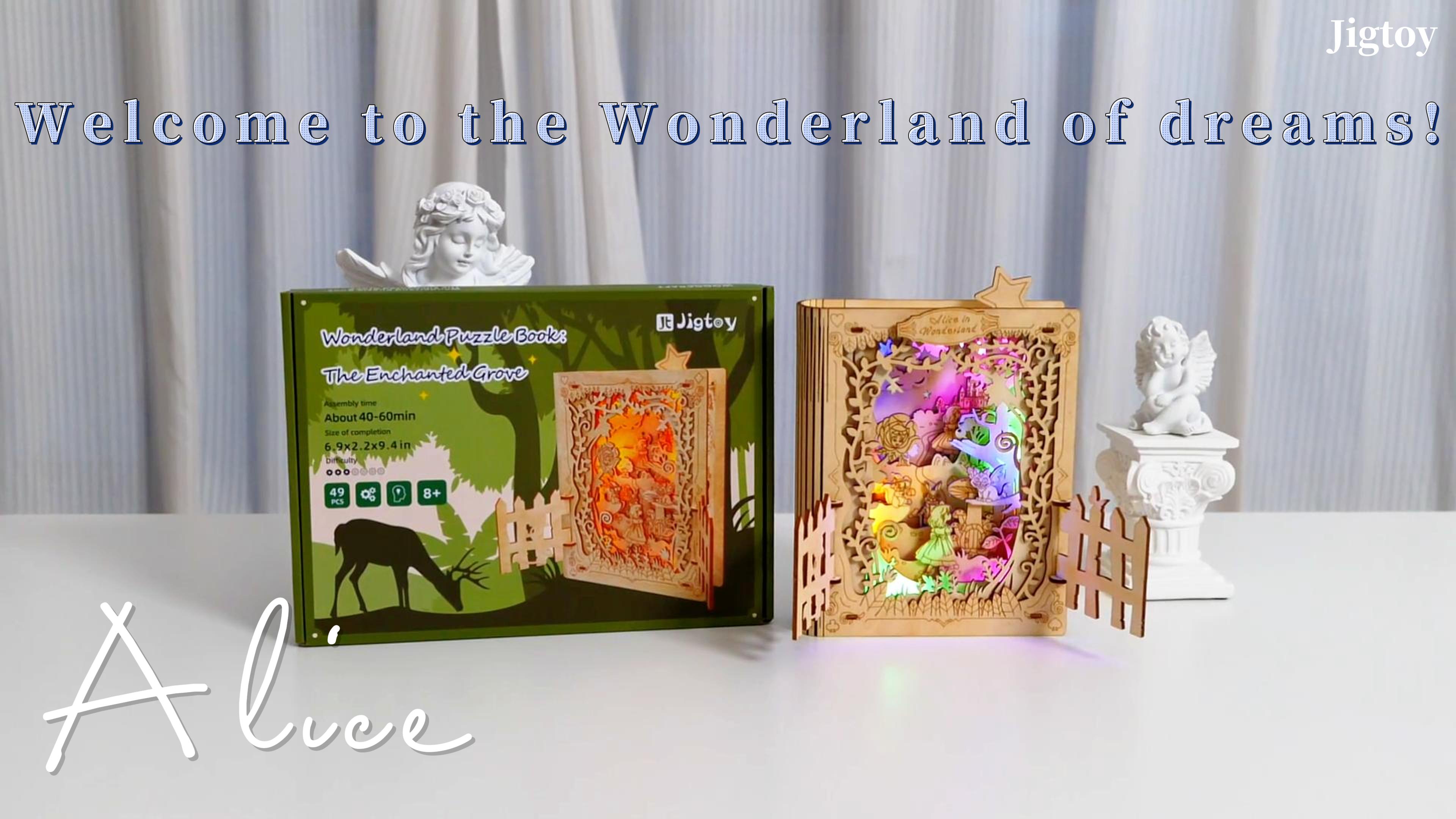 Amazon.com: 3D Wooden Puzzles for Kids - Alice in Wonderland Book
