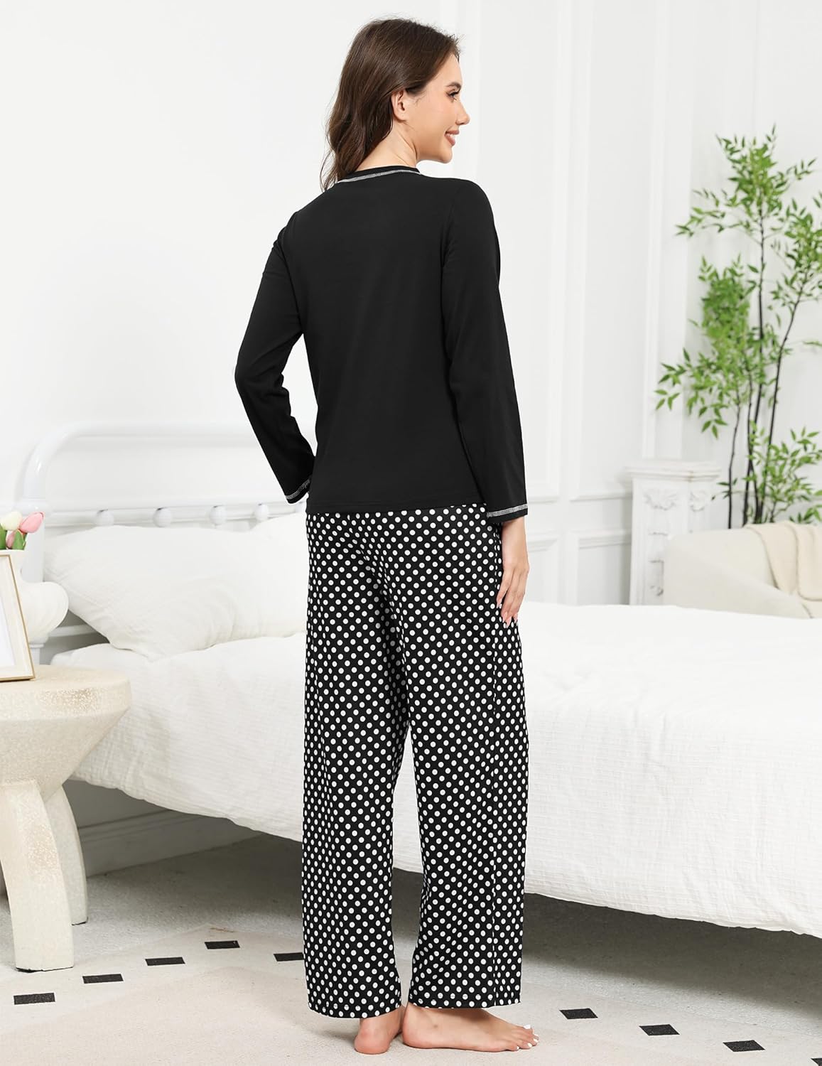 GAESHOW Women's Pajama Sets Long Sleeve Cotton Pj 2 Piece Pajamas Soft Sleepwear Ladies Lounge Sets - Image 3