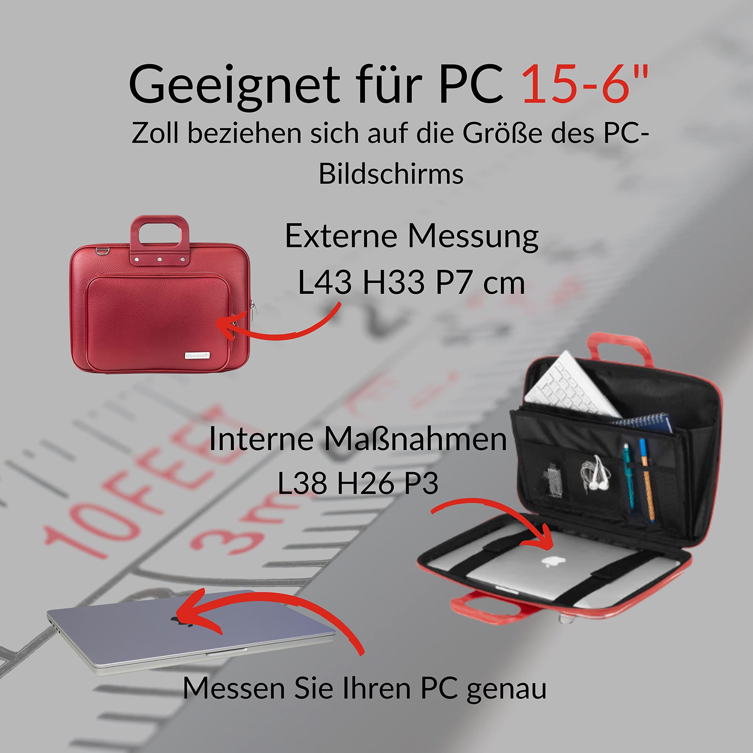 Bombata Classic Plus Koffer 39,6 cm 43 cm, Rot, 43 cm, Koffer