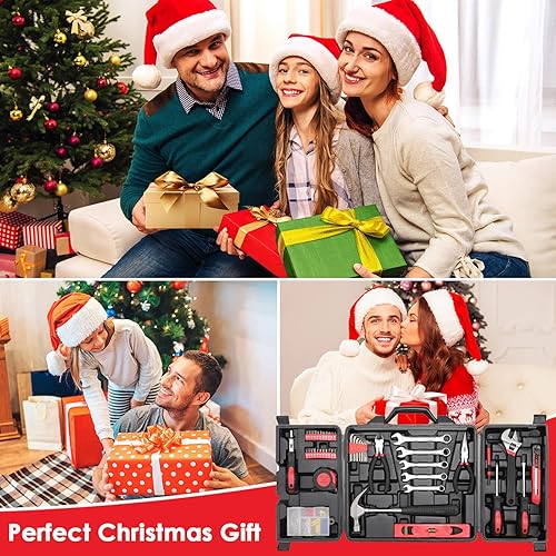 Miniatura 8 de TLGREEN Juego de herramientas de 147 piezas, kit de herramientas para el hogar, kit de herramientas básicas con caja de herramientas de