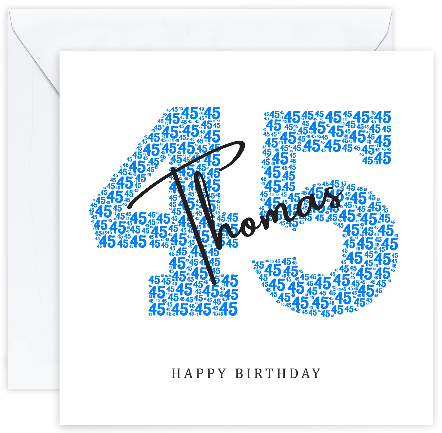 Personalised 45th Birthday Card - Forty Fifth Birthday Card for Forty Five 45 Year Old Men Dad Son Husband Father Uncle Brother Him (Age 45) โ image 1