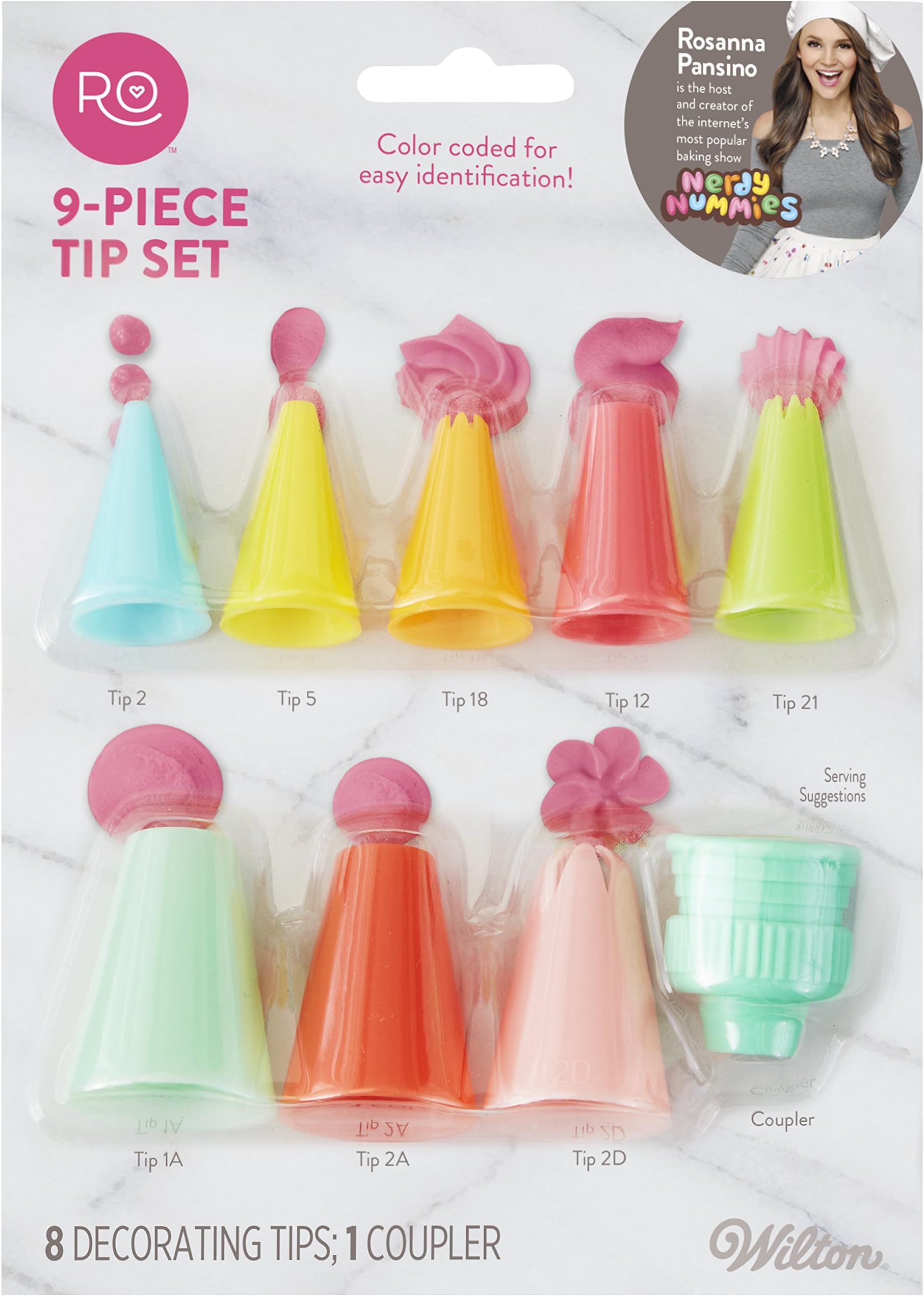 Wilton 2104-4045 9 Piece Decorating Tip Set