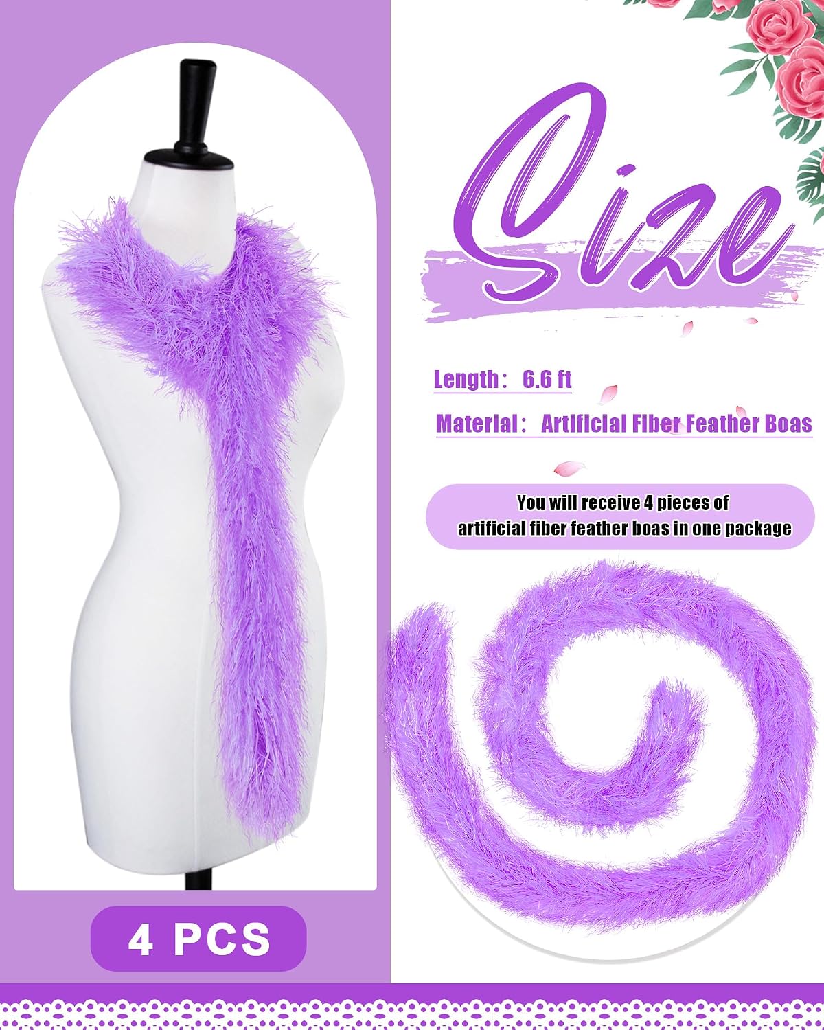 Jexine Feather Boas Halloween Party Decor image 2