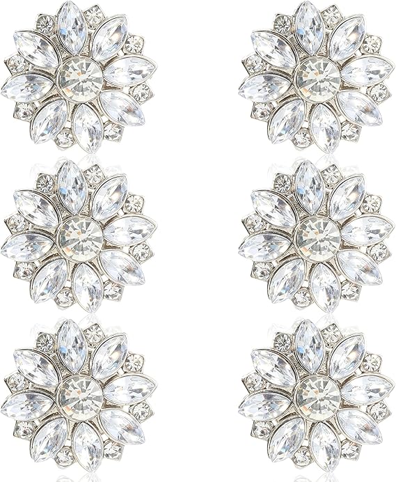 Amazon.com: Elegaperma 6Pcs Rhinestone Button Covers, 1.12