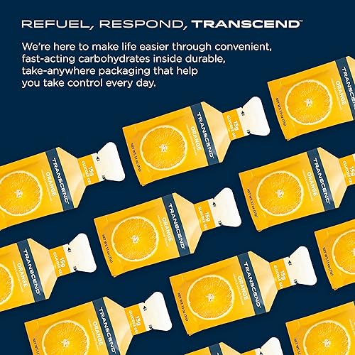 Miniatura 7 de Transcend Foods Gel de naranja (1.1 onzas, paquete de 10) gel de carbohidratos de acción rápida sabor naranja, sin cafeína, sin gluten