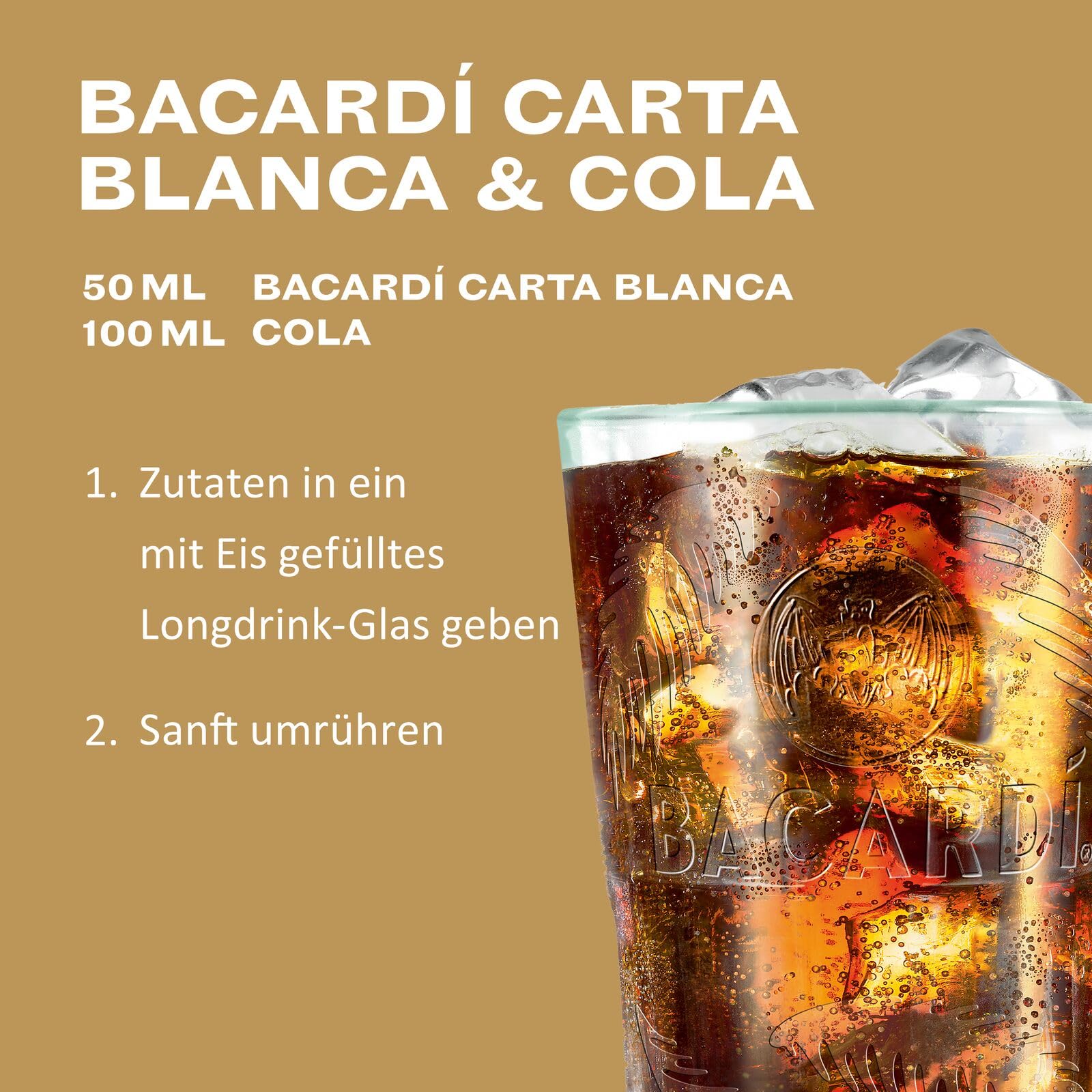 BACARDI Carta Blanca Superior White Rum - 70 cl/700 ml, 37,5 Vol-% - Legendärer Weißer Karibik-Rum, Perfekt zum Mixen und für Cocktails