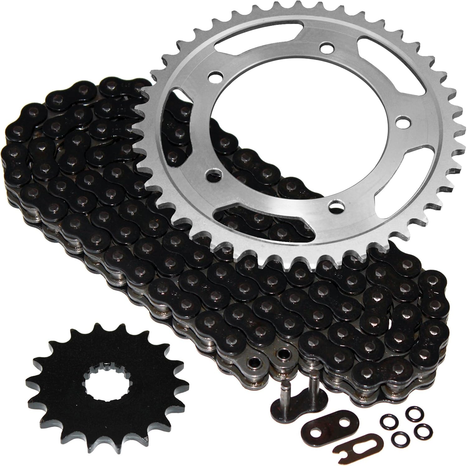 Caltric Black O-Ring Drive Chain & Sprockets Kit Compatible with Triumph Bonneville 865 T100 Se 2007-2013