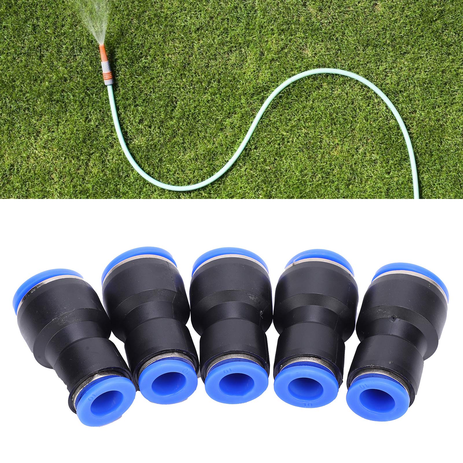 50pcs 2 vías Presentación rápida en el conector de ajuste de aire neumático Material PBT para la manguera de tubo PU Juntas de tubería de agua PG16 10