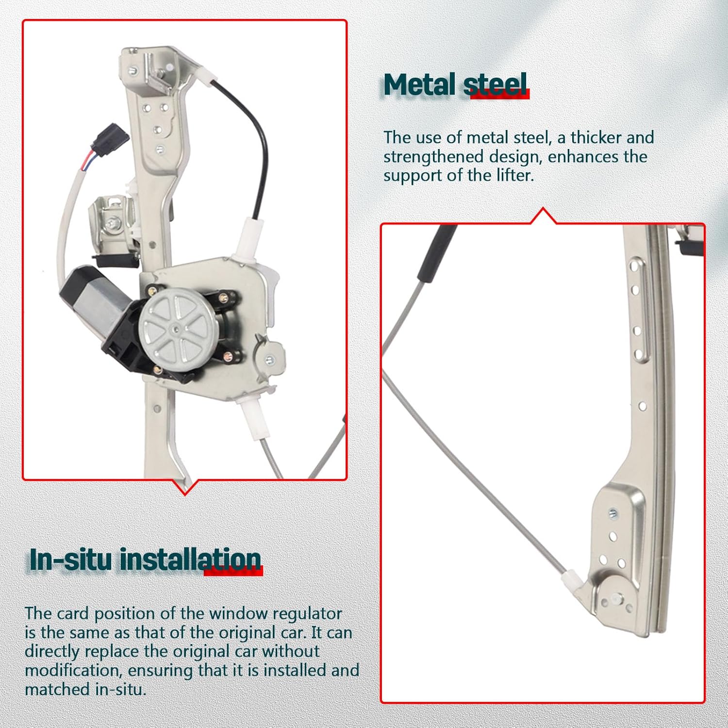 FINDAUTO Power Window Regulator w/Motor Front Left Driver Side fits for 300 2005-2010 Charger 2006-2009 Magnum 2005-2008 748-619