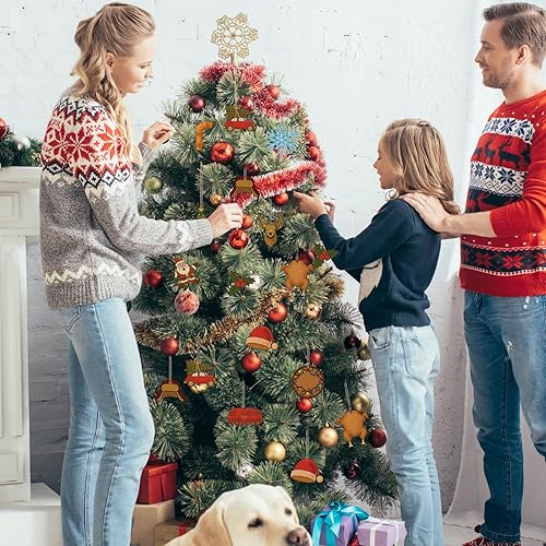 Miniatura 5 de Woanger 24 adornos para árbol de Navidad, divertidas películas de vacaciones, árbol de Navidad, decoración colgante de árbol de Navidad, adorno de