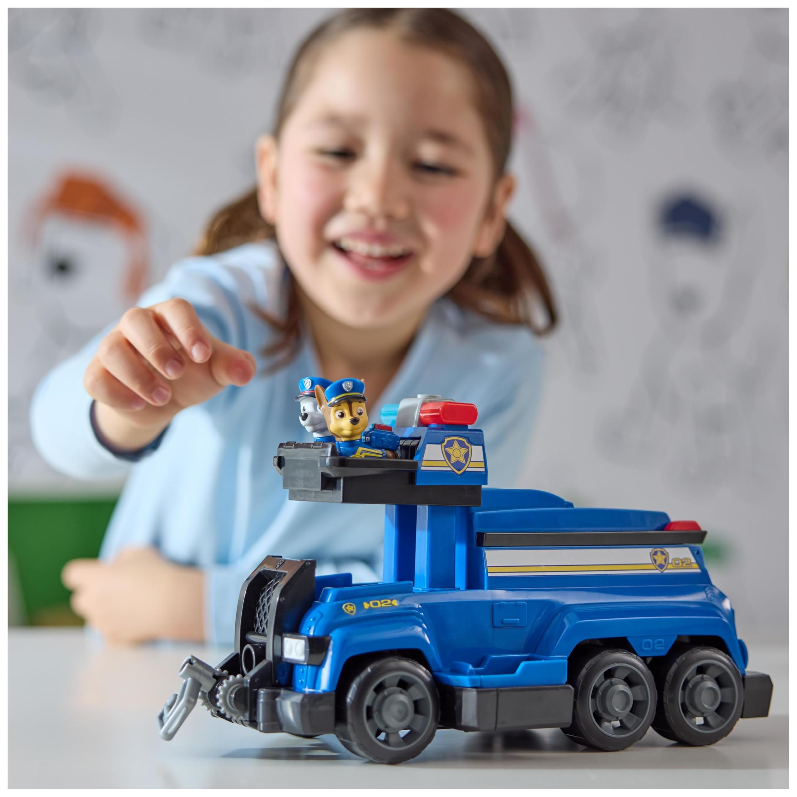 Paw Patrol - Pat Patrouille - Camion Équipe Chase Marcus Stella Ruben Rocky Zuma - Voiture Figurine À Collectionner - Pat Patrouille Jouet - Voiture Enfant - Jouet Enfant 3 Ans et +