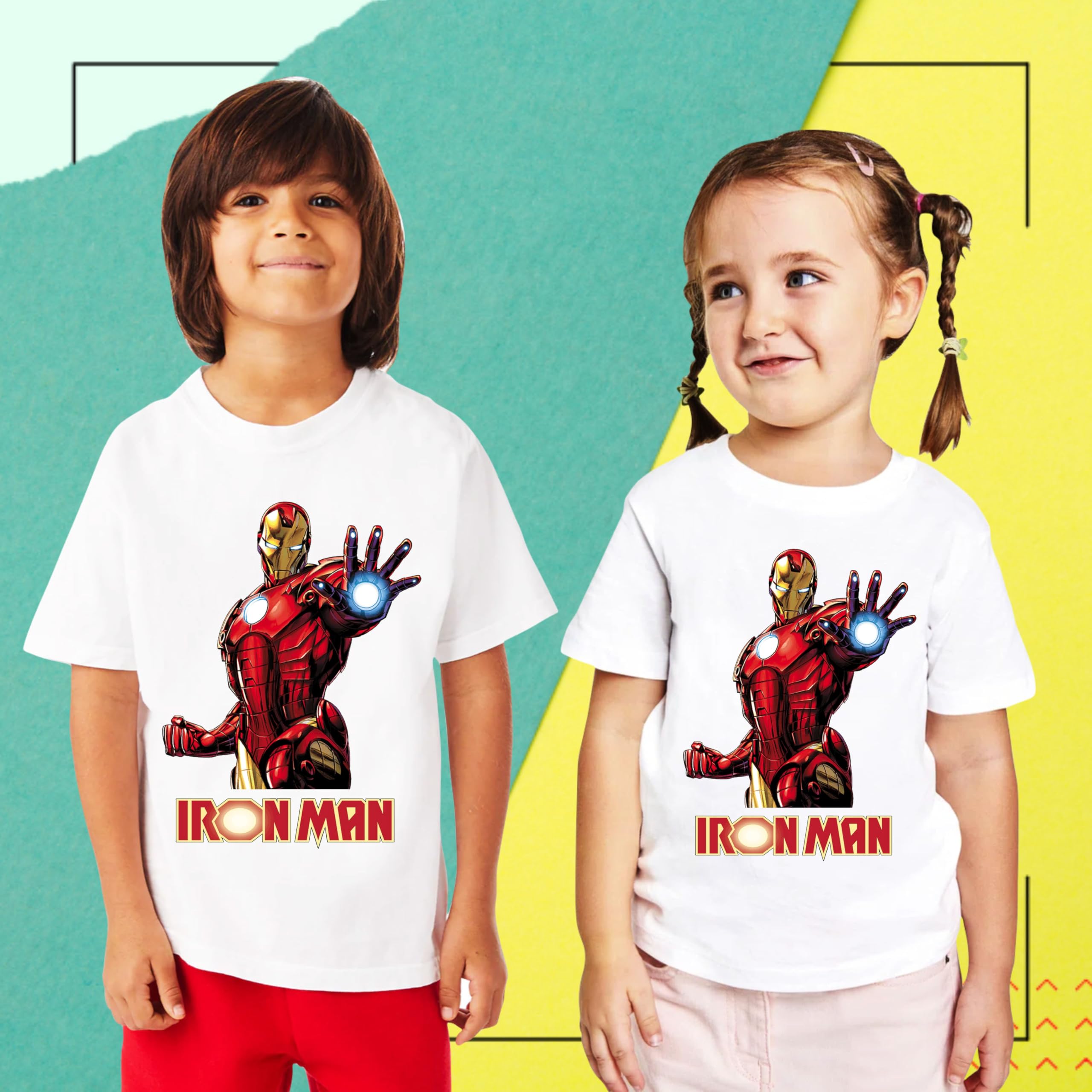 Iron Man Boys & Girls Cotton Blend Regular Fit White T-Shirt Half Sleeves-4-5Y - Image 3 thumbnail